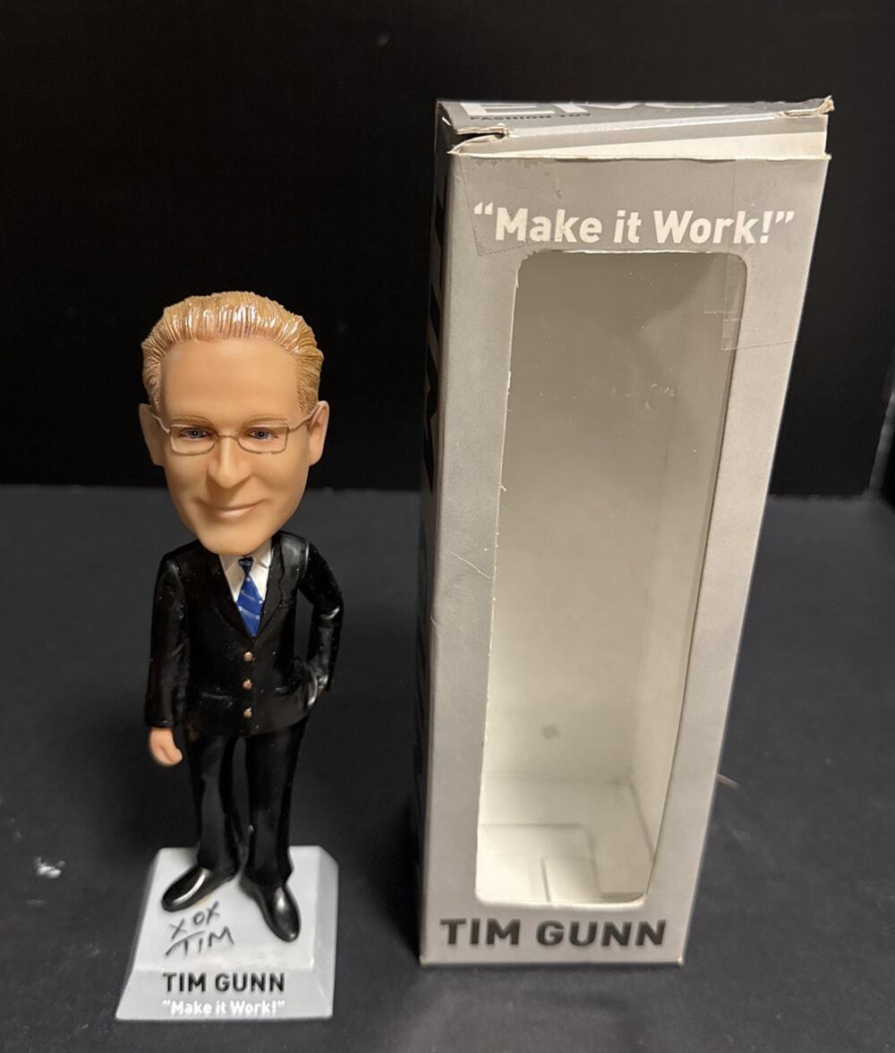 Tim Gunn Bobblehead Make It Work Project Runway Bobblehead Autographed XOX TIM